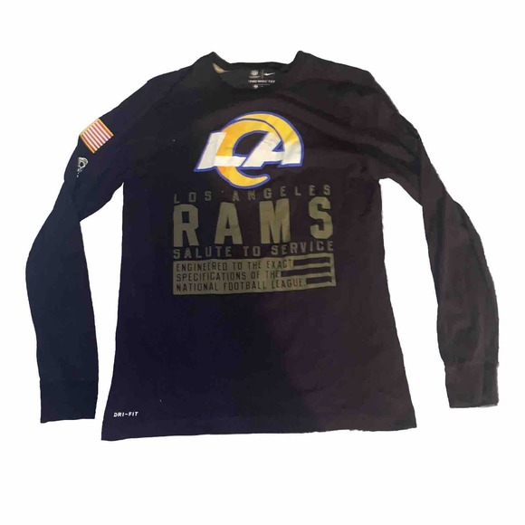 Nike Los‎ Angeles Rams Salute To Service Dri-Fit OnField T-Shirt Sz Medium - Picture 2 of 9